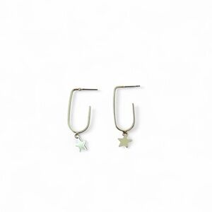 Gold Star Dangle Earrings